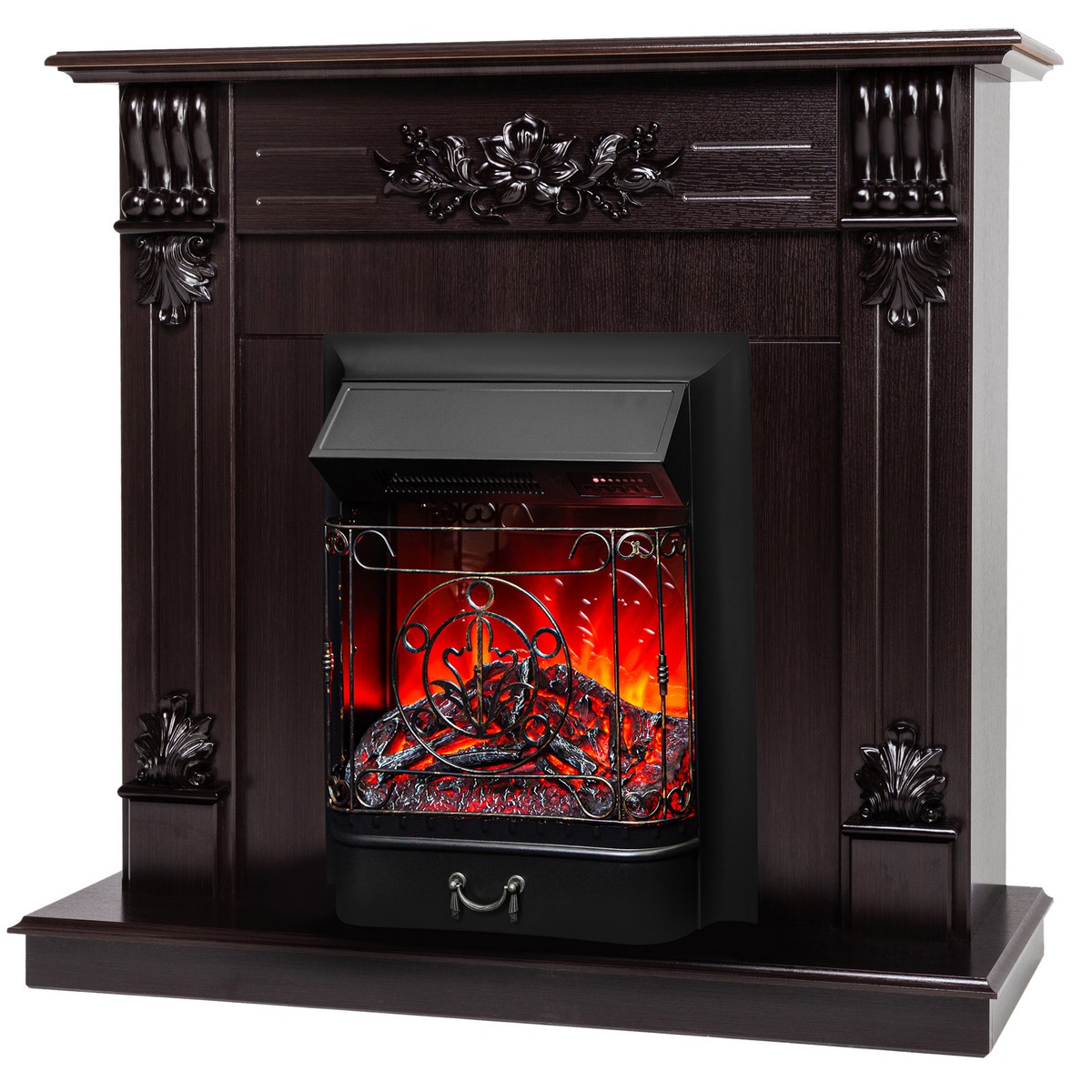 Электрокамин RealFlame Ottawa DN венге премиум с очагом Majestic Lux Black RC