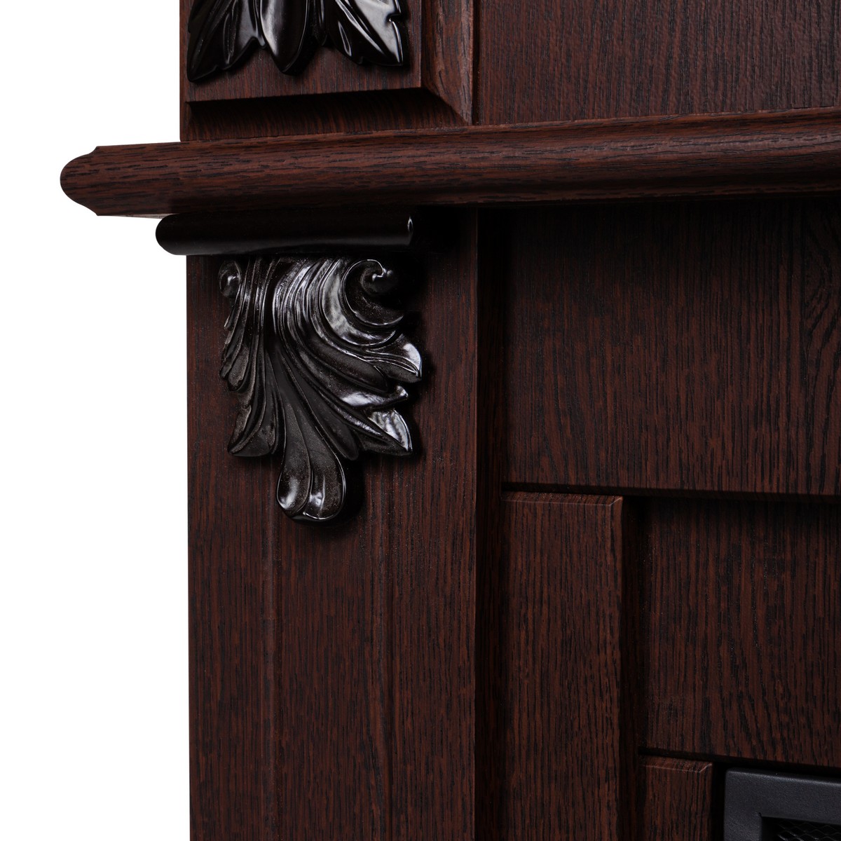 Электрокамин RealFlame Philadelphia 25,5/26 DN орех с очагом 3D Cassette 630 Black Panel