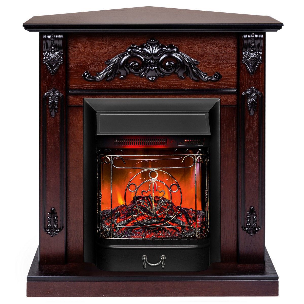 Электрокамин RealFlame Anita Corner AO античный дуб с очагом Majestic Lux Black RC